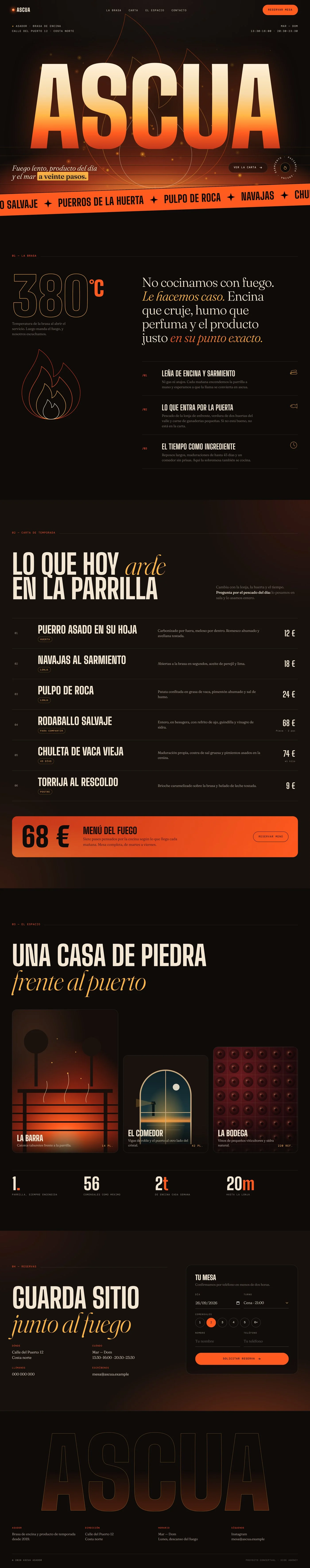 Web de Ascua, asador de brasa